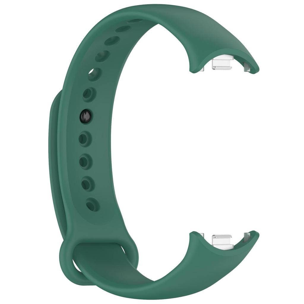 Compatible Strap for Xiaomi Mi Band 9 & 8 NFC Smart Sports Wristband - Silicone Metal Interface