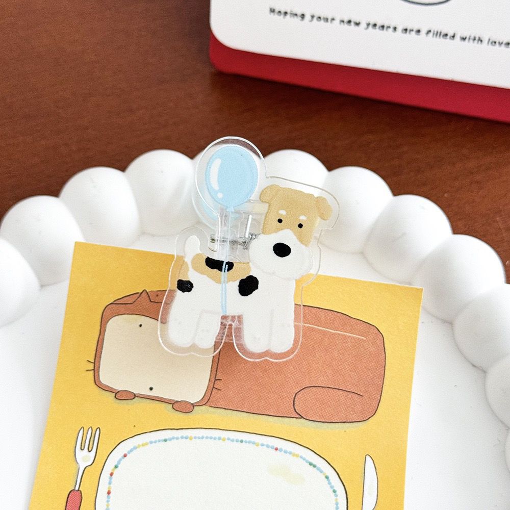 Cute Cat Acrylic Clip Sealing Long Tail Binder Clip Scrapbook Note Paper Clips for Student Kawaii Stationery Gift