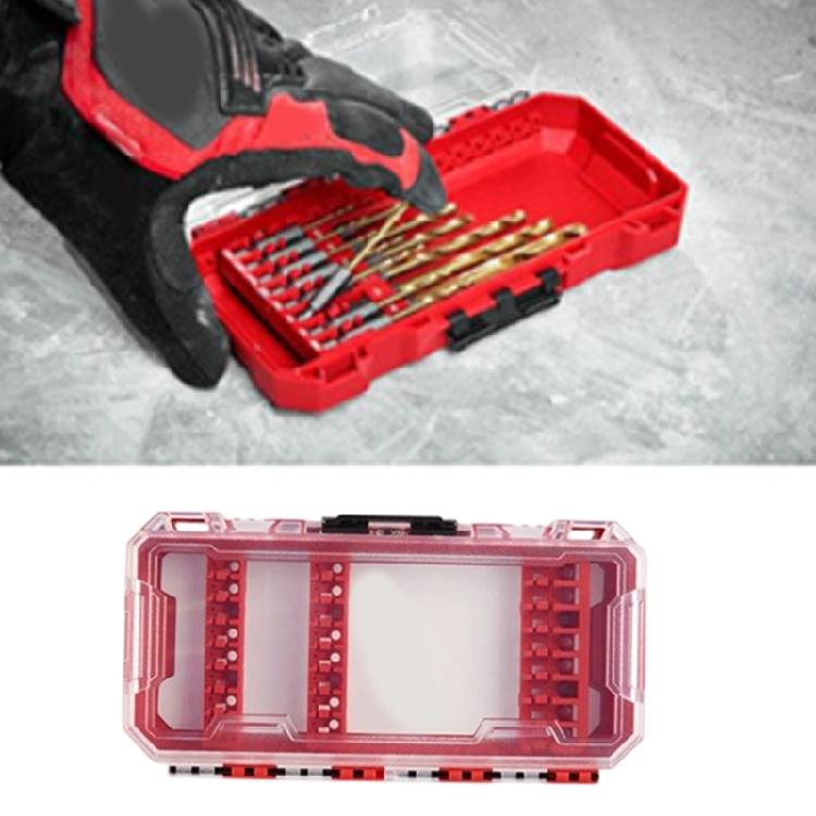 Drill Bit Storage Case Portable Drill Bit Case Water Resistant Detachable Holder Storage Heavy Duty Plastic Bit Storage