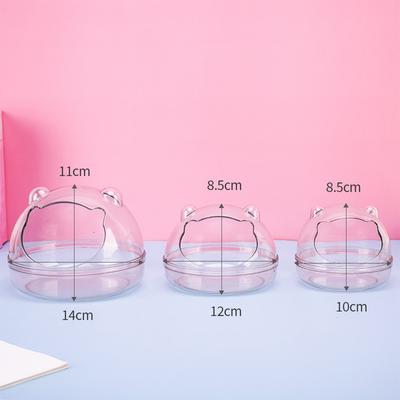 Multipurpose Pet  Transparent  Bathroom Cartoon Shape Detachable Anti-splash Observation Bathtub Toilet For Hamster Small Animals