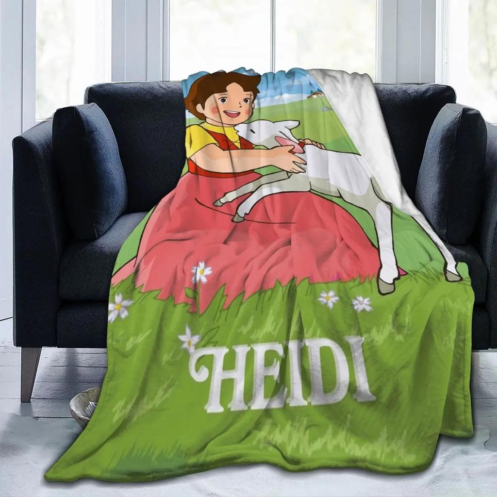 Heidi The Girl Of The Alps Blanket Coral Fleece Plush Textile Decor Super Warm Throw Blanket for Bed Bedroom Plush Thin Quilt