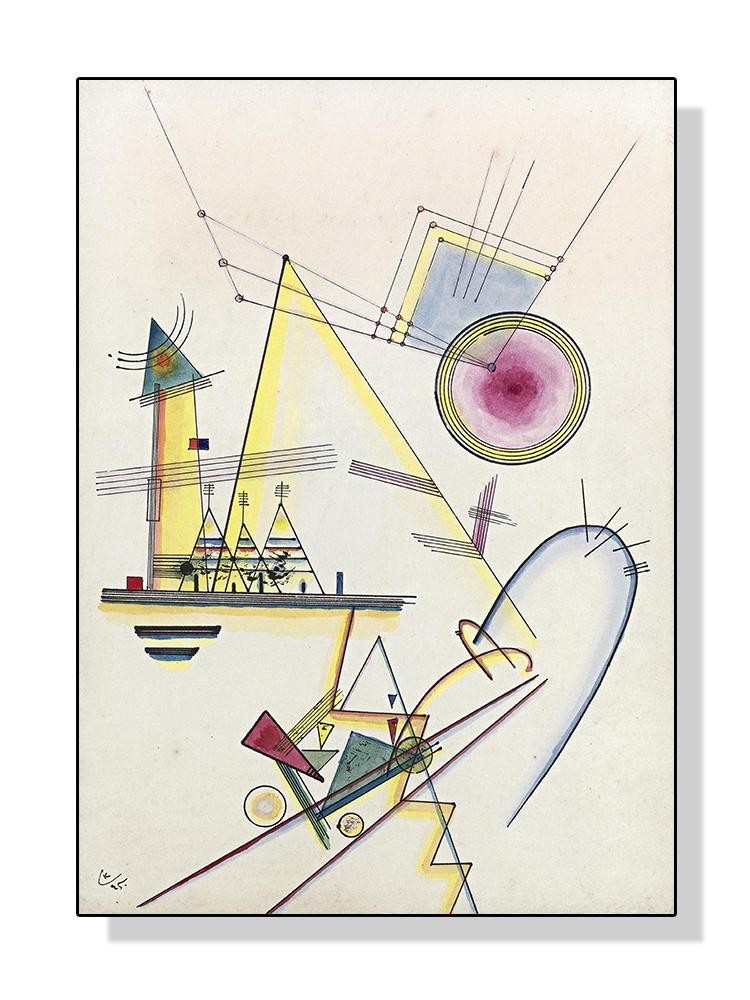 

Василь Кандінський Геометричне мистецтво Плакати Картини на полотні Абстрактні репродукції Настінне мистецтво Картина для домашнього декору у вітальні 30x40cm No Frame