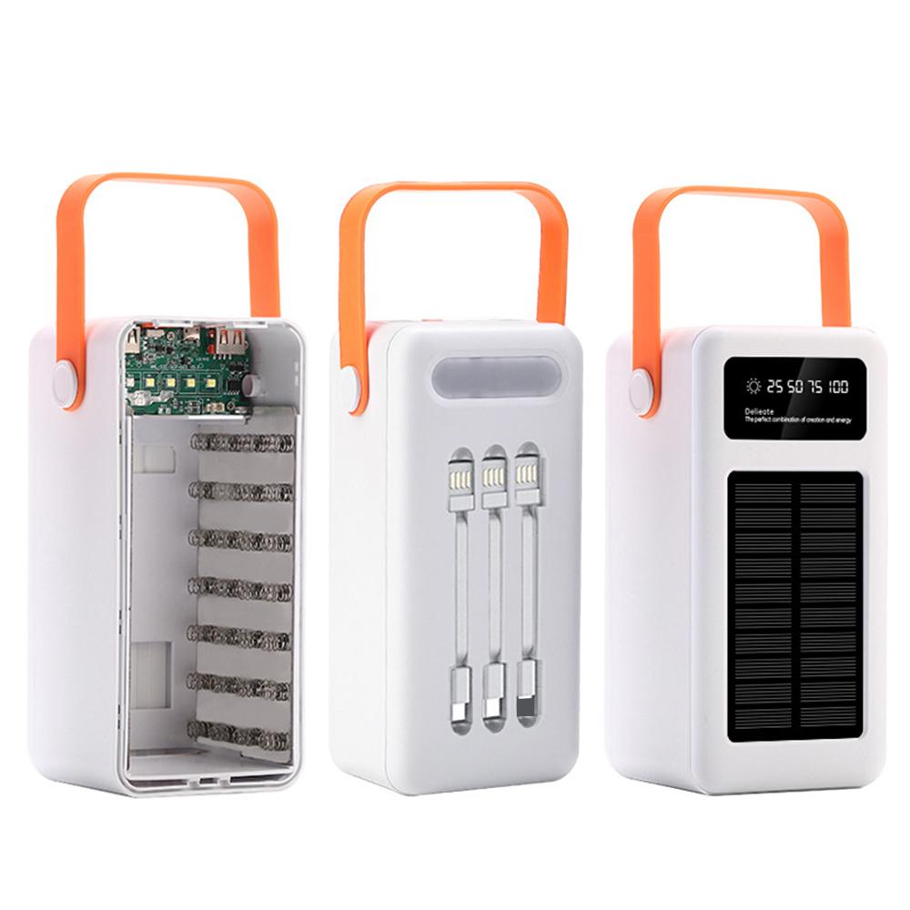 DIY 28*18650 Batteriegehäuse Digitale Batterie-Aufbewahrungsbox Schnellladegerät Solar-Powerbank-Gehäuse Schweißfreies Netzteil-Kit 22,5W