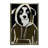 Poster Cute Dog In a Sweatshirt Poster Cute Dog In a Sweatshirt, 30X40 Cm, Dark Brown Wooden Frame, 230 Gsm Matte Paper