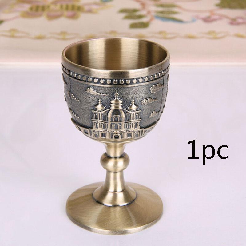 1/2 piezas Vasos Copa de vino Taza para beber Metal Aleación de zinc clásica Gótica