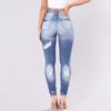 Pantalon en jean classique pour femme, polyvalent, taille haute, à la mode