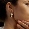 Autumn And Winter Metal Hollow Large Water Drop Earrings Niche Light Luxury Fashion Personalized Copper Gold-Plated Exaggerated Earrings