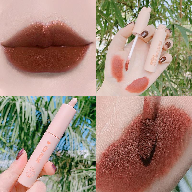 NOVO5411 Xinmu Sweatproof Air-Mist Lip Mud: Silky Smooth, Pigmented, Non-Transferring Lip Gloss