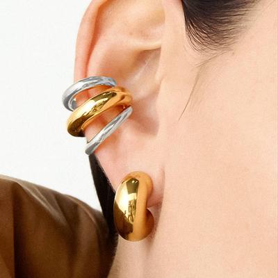 Stainless Steel Ear Clip For Women 18K Gold PVD Plated Waterproof Quality Metal Unique Fashion Trendy Women Gift 2026