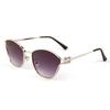 Light luxury cat eye metal frame sunglasses women's fashion versatile hollow old money wind anti-ultraviolet sunglasses men's trend
