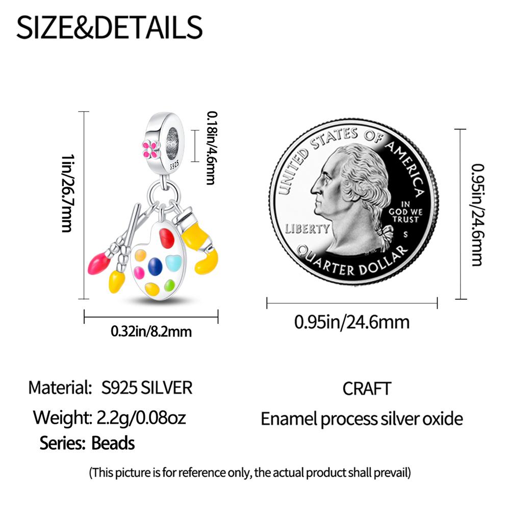 Pigment Board Charms   Copper Original Beads Fit Original  Charms Bracelet Beads Jewelry Gifts For Women