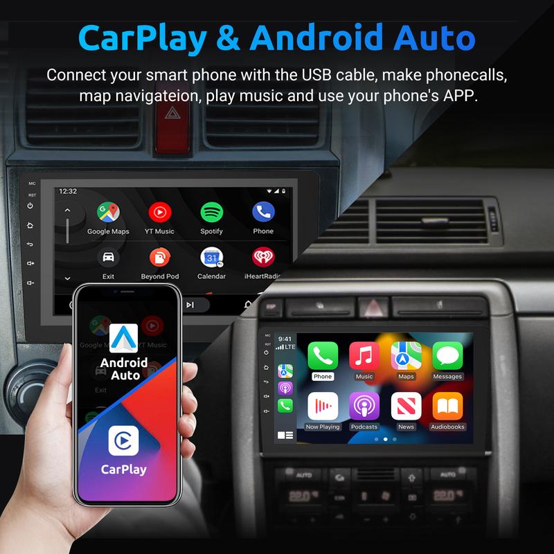 ESSGOO 9" Carplay Android Auto Car Radio AM 522~1629 kHz 2Din Android 4G 64G Universal Multimedia Player Autoradio Stereo GPS