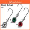 3d 3pcs Fishhook 710g Eyes Heavy Duty Metal Unpainted Barbed Round Head Fishing