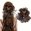 1PC Mesh Butterfly Hair Clip, Women's Fashion Shiny Butterfly Mesh Disc Hair Clip