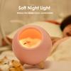 Lovely Cats House Night Lamp Children Bedroom Rechargeable Leds Sleeping Light Kids Birthday Gifts Portable Bedside Light