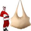 Polyester Santa Costume Christmas Cosplay Prop Fake Padded Belly Santa Suit Zipper Santa Costume
