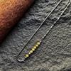 Gaga Desert Oasis Genderless Stone Necklace: Textured Stainless Steel Clavicle Choker for Men & Women