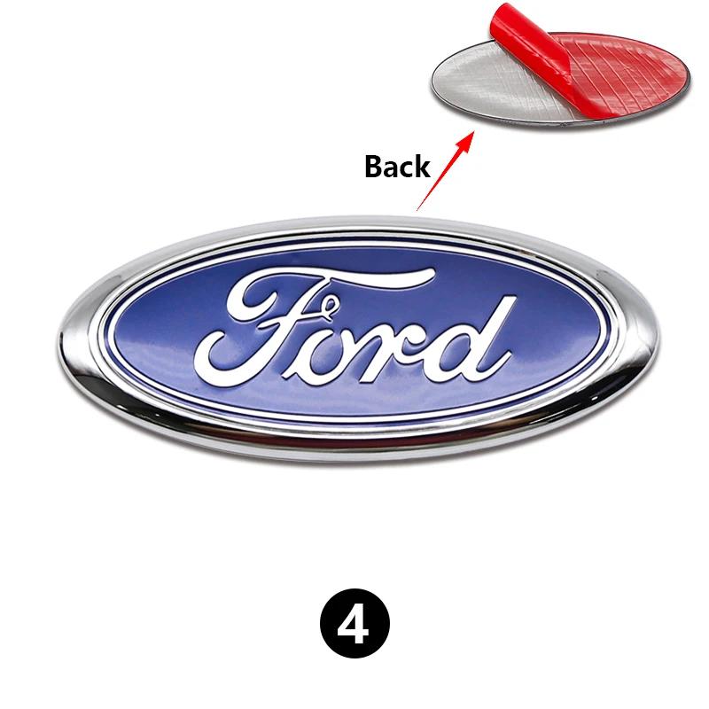 Nowa Naklejka Samochodowa 2026 1 szt. 17,5 cm Emblemat Przód Tył Samochodu Odznaka Bagażnik Maska Naklejka Dekoracyjna Do Ford Edge Escape Fiesta Transit Ranger