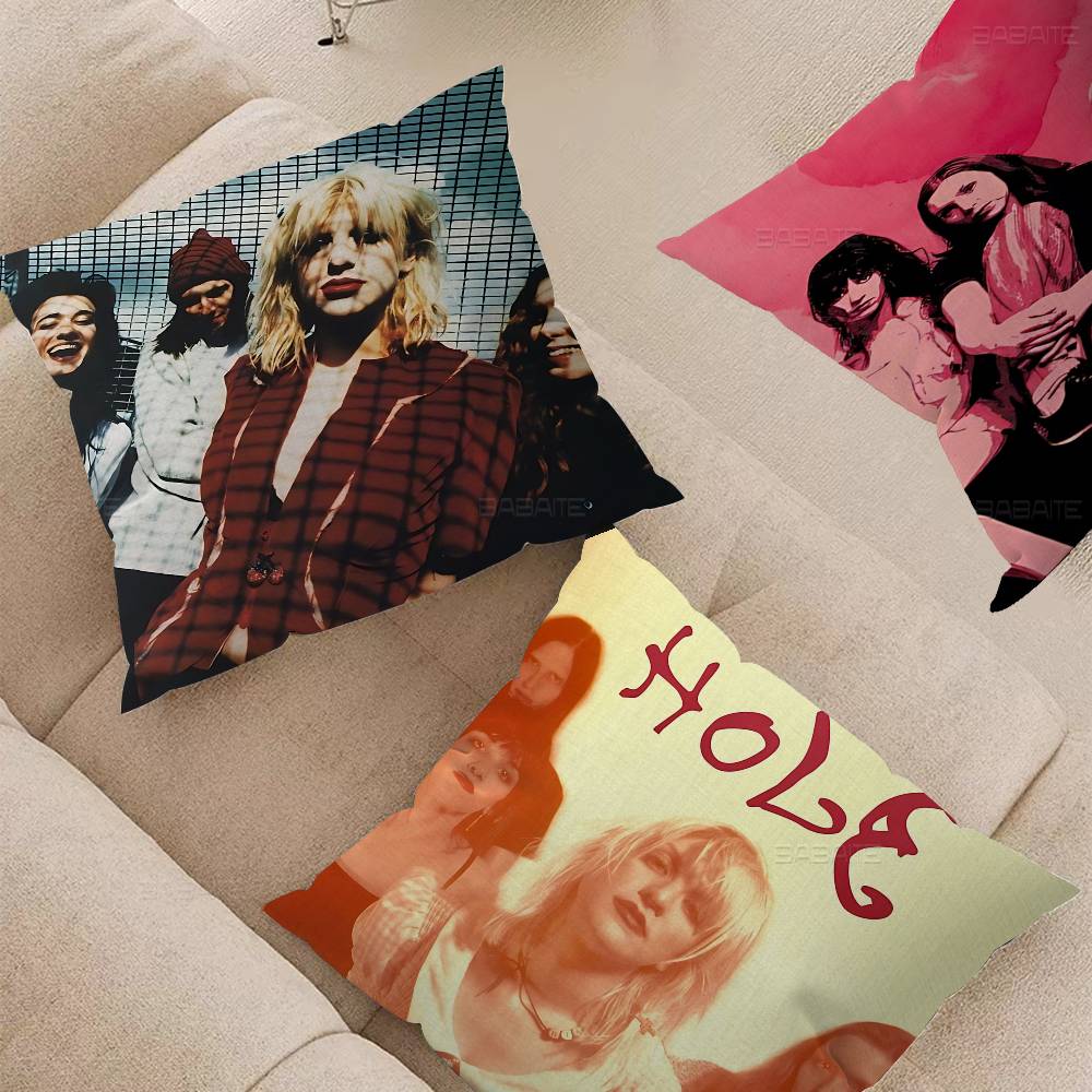 Alternative Rock Band Hole Classic Vintage Pillow Cushion Cover Pillowcase Living Room Sofa Home Decor Customized
