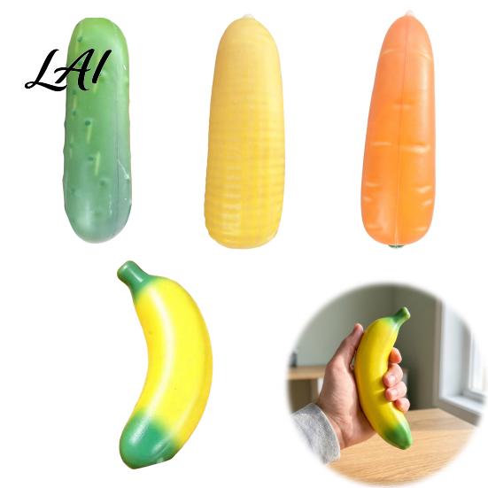 Soft Pu Toy, Realistic Toys Simulation Vegetable Squeeze Cucumber Corn Carrot Banana Fidget