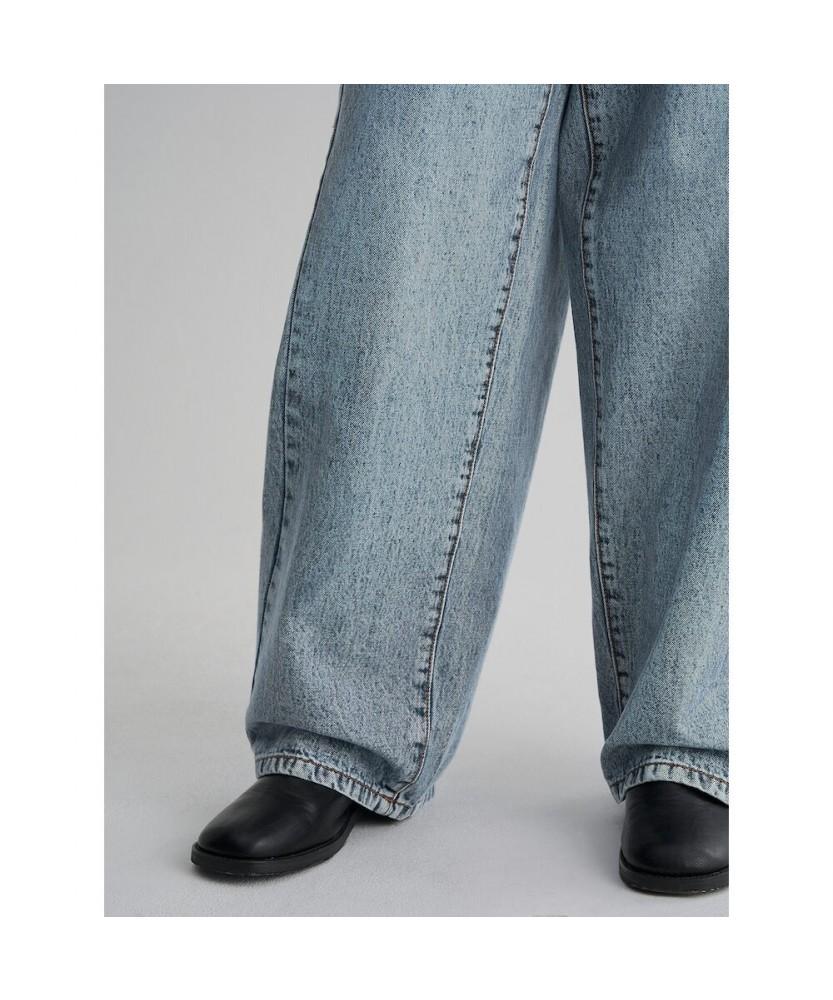 8SECONDS Half-Waist Balloon Fit Lightweight Denim Blue