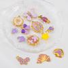 2pcs Stainless Steel 304 Multi-Design Enamel Pendant Lavender Purple Series For DIY Necklace Earrings Jewelry Findings Accessory