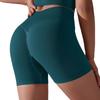 Seamless, Solid-colour, High-waisted, Butt-lifting, Figure-hugging, High-stretch Yoga Shorts for Women – Ideal for Running, Fitness and Sports