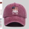 Pc  Years of Freedom Meter Flag Print Baseball Cap Fashion Patriotic Style WomenS Daily Wear Sun Hat Casual Dec