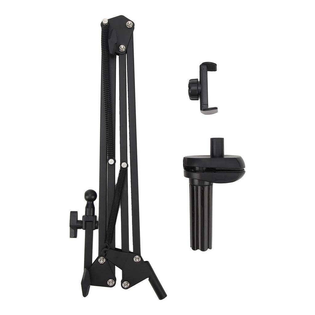 Handy Faulhalterung Halterung Legierter Stahl Verstellbar Schwerlast Handyhalter für Desktop Livestreaming Schwarz