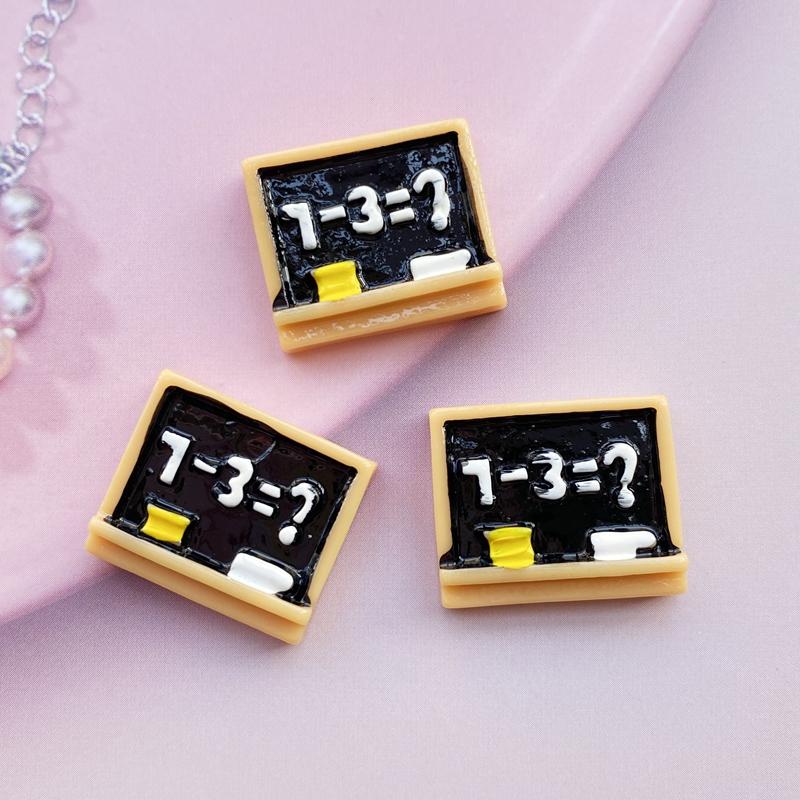 8pcs/Lot Hand Painted Kawaii Resin Mixed Mini Stationery Flatback Cabochons For Hair Bow Centers DIY Scrapbooking Decor D40