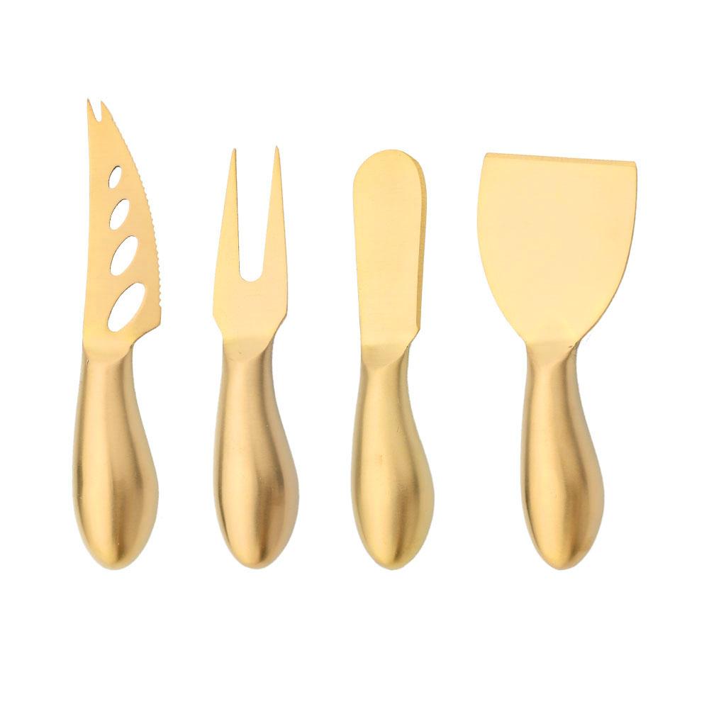 6pcs Black 4pcs Matte Cheese Knives Set High Quality Stainless Steel Handle Multiuse Divider Cheese Knife Butter Spatula Cheese Slicer