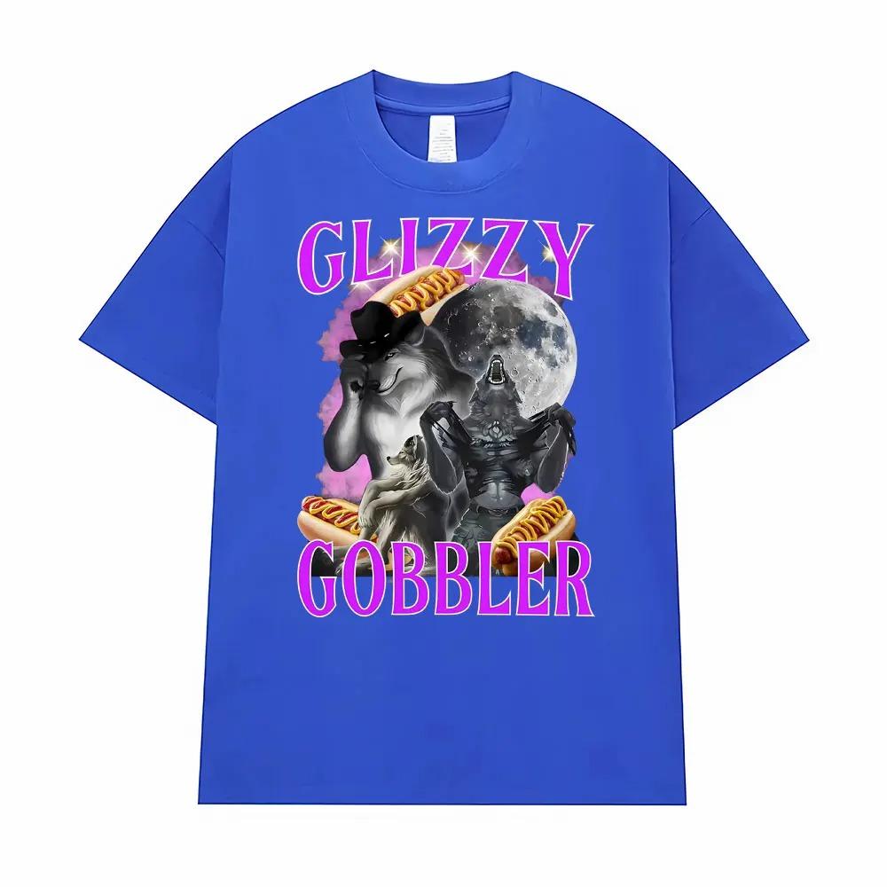 Glizzy Gobbler Funny Hot Dog Werewolf Emoji Graphic TShirt  Mens Trendy Cool Vintage Casual 100 Cotton Oversized TShirt