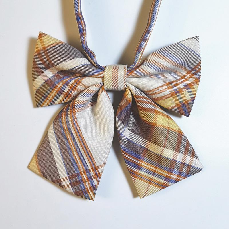 1 Stück Kleidungsdekoration Mode Fliege Sanftes Mädchen Süß Polyester Gitterstreifen Kragenabzeichen