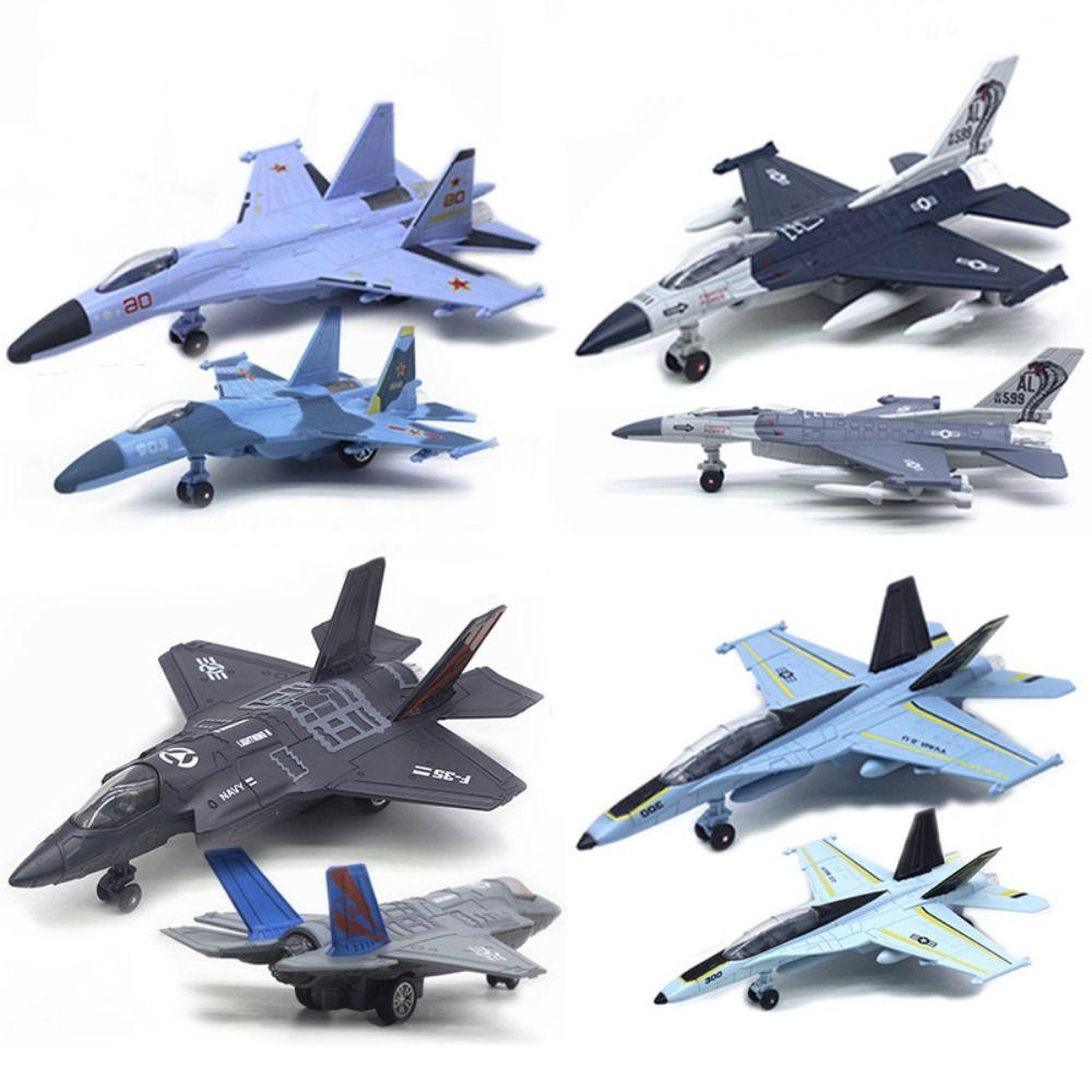 Diecast Aviao Plane Model Pullback & Go Jet Plane Toy Fighter Aircraft Toy Birthday Gift