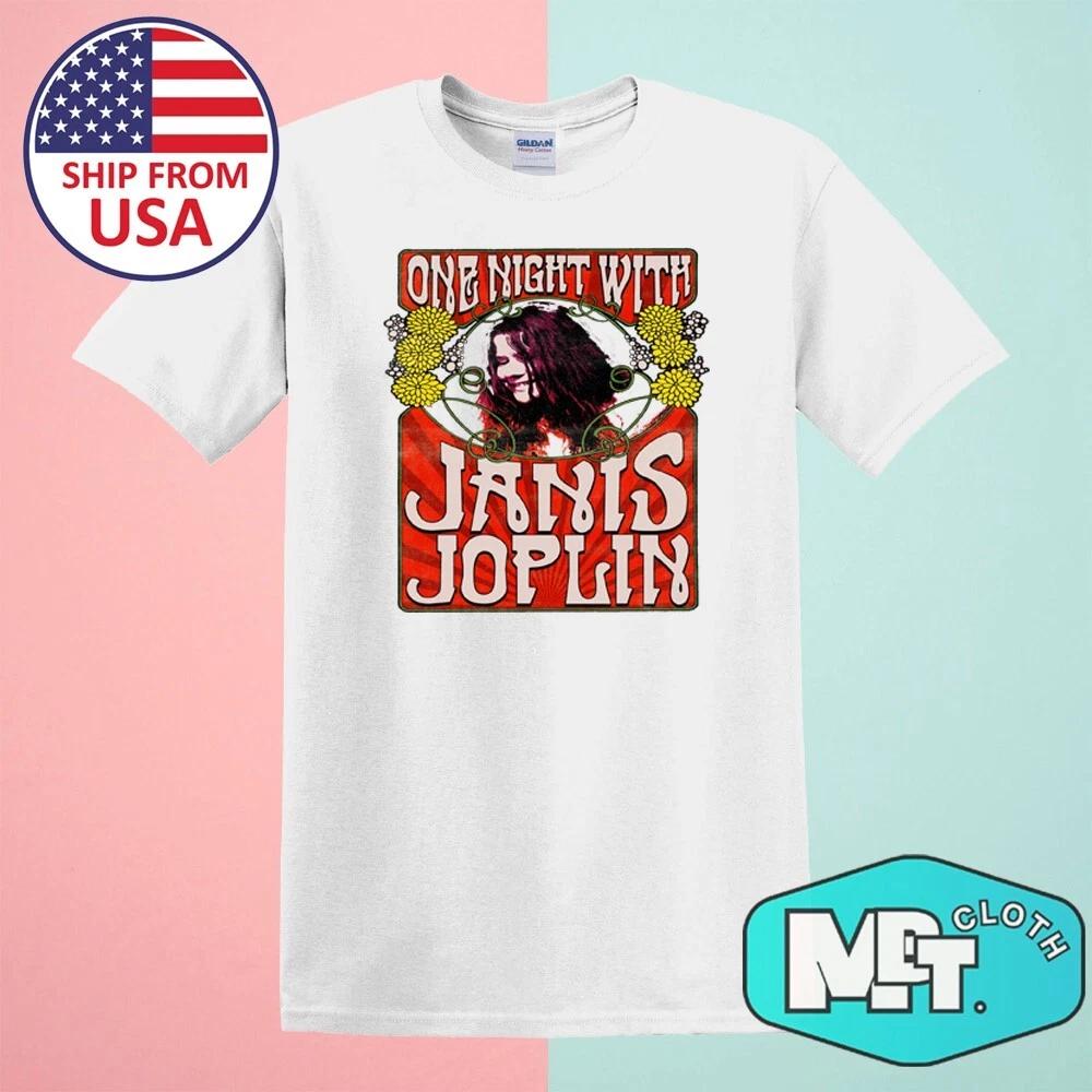 

Janis Joplin One Night With Men s Black Size S-5XL XL