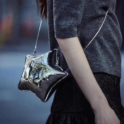 Acrylic Five Star Shaped Crossbody Bags Designer Box Women Shoulder Bag Luxury Silver Evening Party Clutch Purses