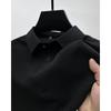 Polo da uomo a maniche corte in maglia a nido d'ape Casual Traspirante Top da lavoro