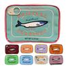 Canned Sardines Makeup Bag Large Capacity Zipper Closure Exquisite Embroidery Patterns Portable Travel Toiletry Bag Cosmetic Organizer