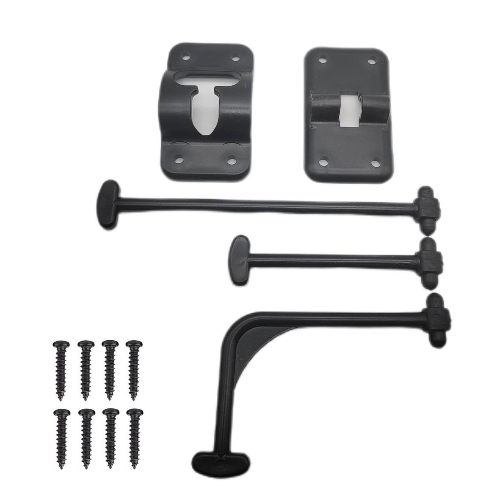Exterior Door Hold Hook Keeper T-Style Door Holder Catches Universal for Campers Trailer Entrance Latches with Screws