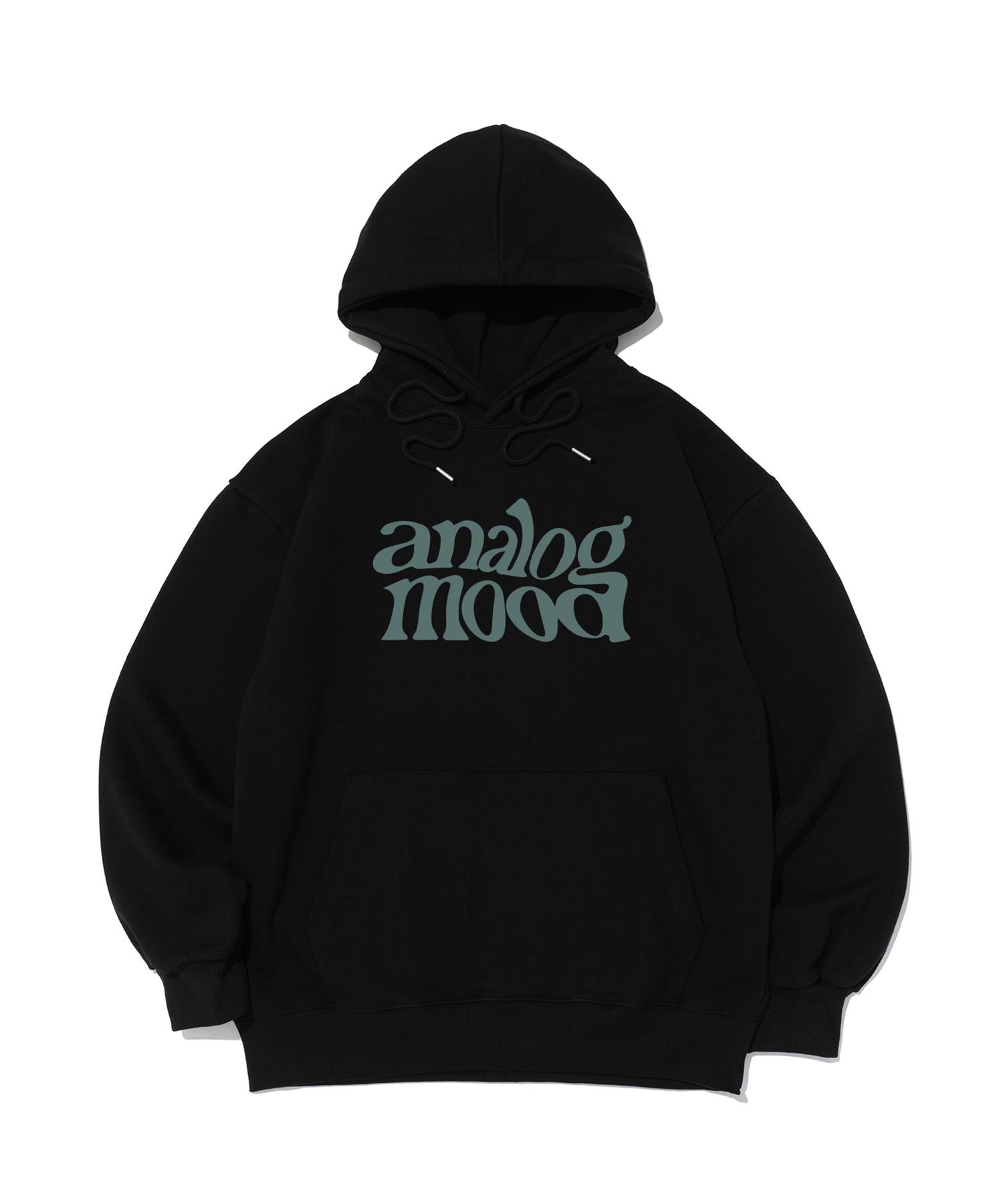 Analog Mood Wave Logo Hoodie (Black/Mint) M (Brushed)