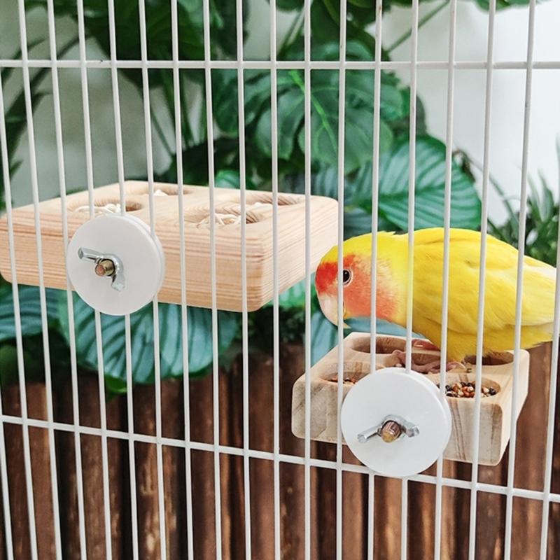 Natürliches Futterspielzeug für Papageien mit Sprungplattform Haustier Vogel Zubehör