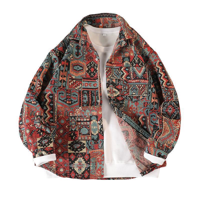 Men's Yarn-Dyed Jacquard Casual Swallowtail Jacket