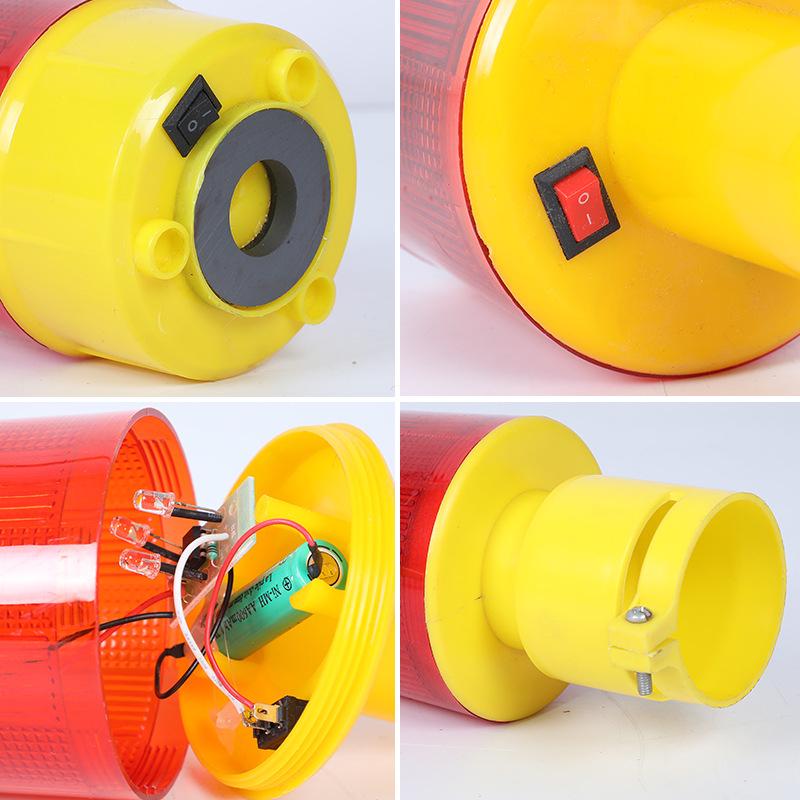 LED Solar Warning & Signal Light for Traffic & Construction, Boat Strobe, and Road Cone
