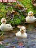 3 Cute Ducks Outdoor Garden Decorations. Suitable for Lawn Decoration, Courtyard Decoration, and Swimming Pool Edge Decoration