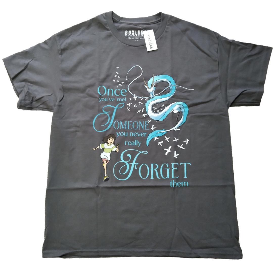 

[USED] Spirited Away T-shirt, size L, gray, anime, movie, official Ghibli
