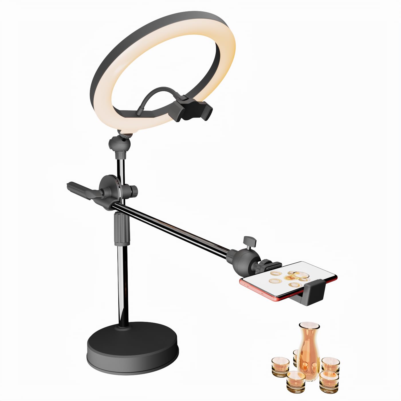 

KATOLITE LED Ring Light for and with Smartphone USB for TikTok Live Online and Online Adjustable Shooting Brightness and Japanese Instruction Manual