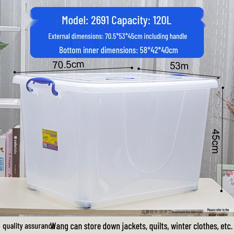 Clear Storage Box, Extra Large - Multifunctional Organizer for Clothes, Toys, Quilts, and More