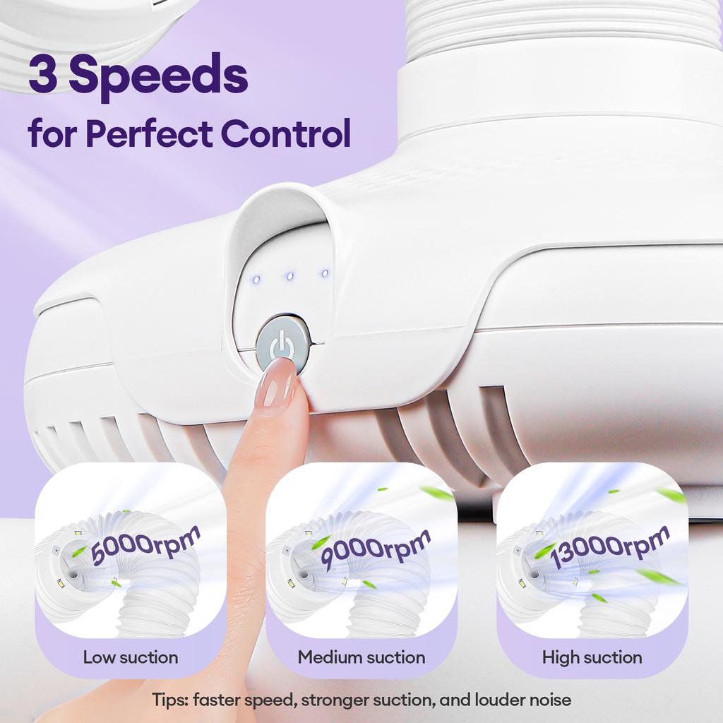 Powerful Nail Dust Collector Dust Extractor for Nails Art Vacuum Cleaner for Manicure Nail Stylist Supplies