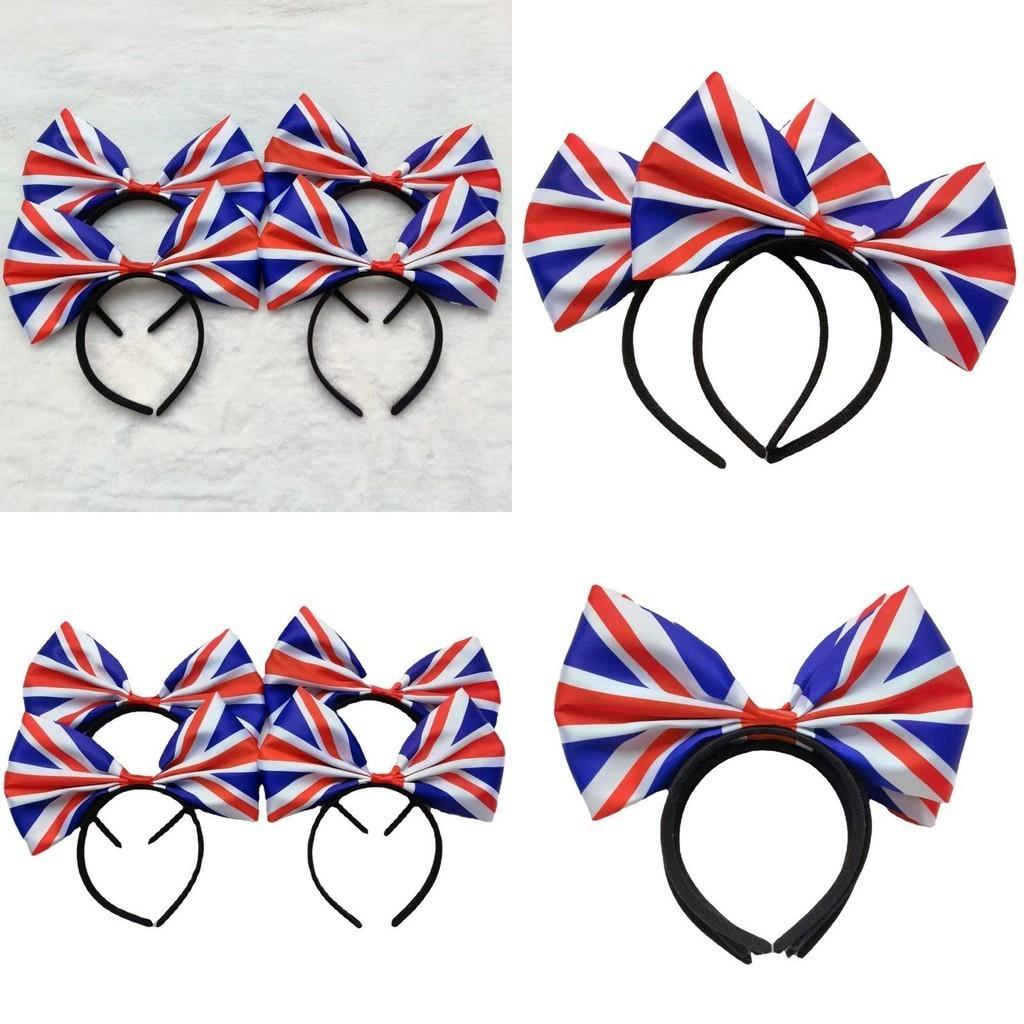 Stilvolles Union Jack Haarband Alice Stirnband Mit Großer Schleife Für Männer Und Frauen Platinjubiläum