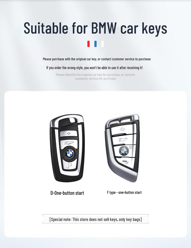 Kompatible BMW Schlüsselhülle für 1, 3, 5, Neue 7er Serie, X1, X2, X3, X5, 530, i3
